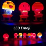 (LED/NYALA) Boneka Emoji Per Goyang Pajangan Dashboard Mobil