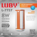 (TAHAN 50 JAM) Lampu Emergency LED LUBY Rechargeable 4 Sisi L7757