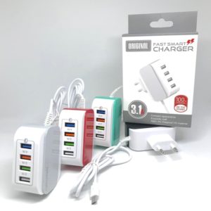 Adaptor Charger 4 Port USB 3.1A Fast Charging