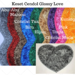 Keset Cendol Love Glossy / Kilat – Keset Microfiber Anti Licin