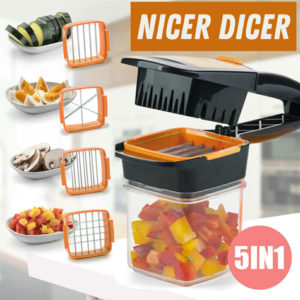 571 Genius Nicer Dicer 5 in 1 – Alat Pemotong Sayur dan Buah Serbaguna