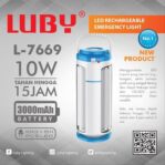(TAHAN 15 JAM) Lampu Emergency LED LUBY Rechargeable 3 Sisi L7669