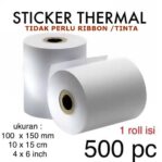 (500 pcs/roll) Kertas Label Stiker Thermal Untuk Label Pengiriman Standar Expedisi